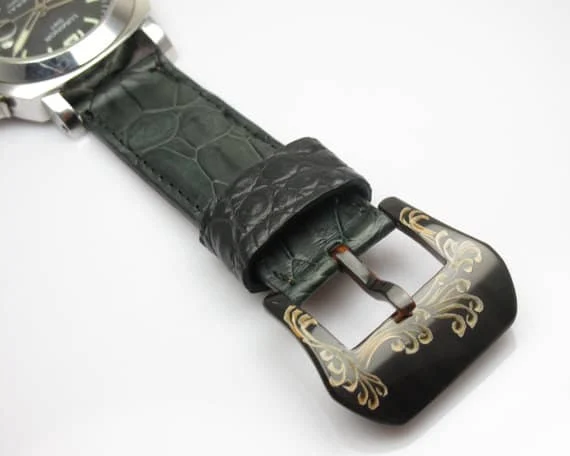 African Ox Horn Buckle 22/24/26mm - Tsunami - for Seiko, Panerai, Maranez, Sevenfriday... – image 3