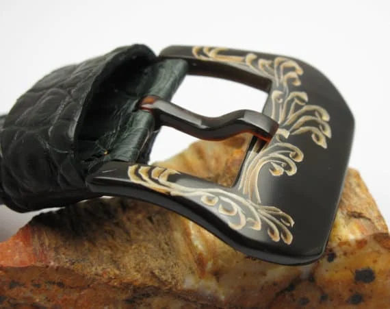 African Ox Horn Buckle 22/24/26mm - Tsunami - for Seiko, Panerai, Maranez, Sevenfriday...