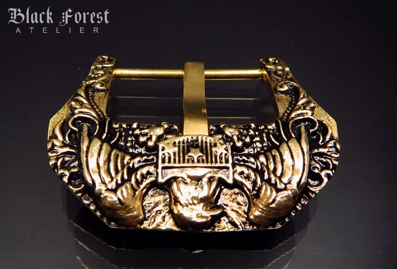 gelbe Bronze Eagle Shield Schließe für Seiko, Panerai, Maranez, Sevenfriday