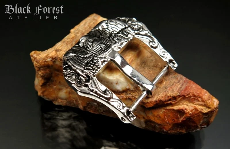 Silver Color Bronze Eagle Shield Buckle for Seiko, Panerai, Maranez, Sevenfriday – image 3