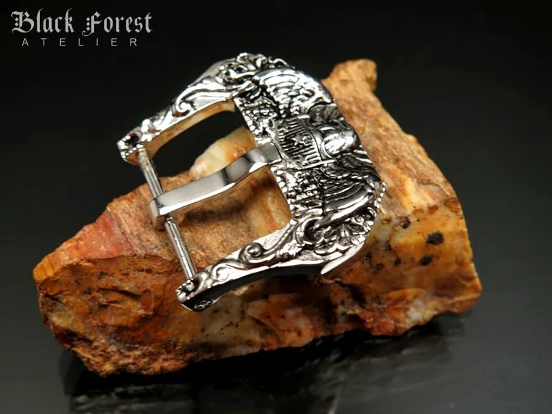 Silver Color Bronze Eagle Shield Buckle for Seiko, Panerai, Maranez, Sevenfriday – image 2