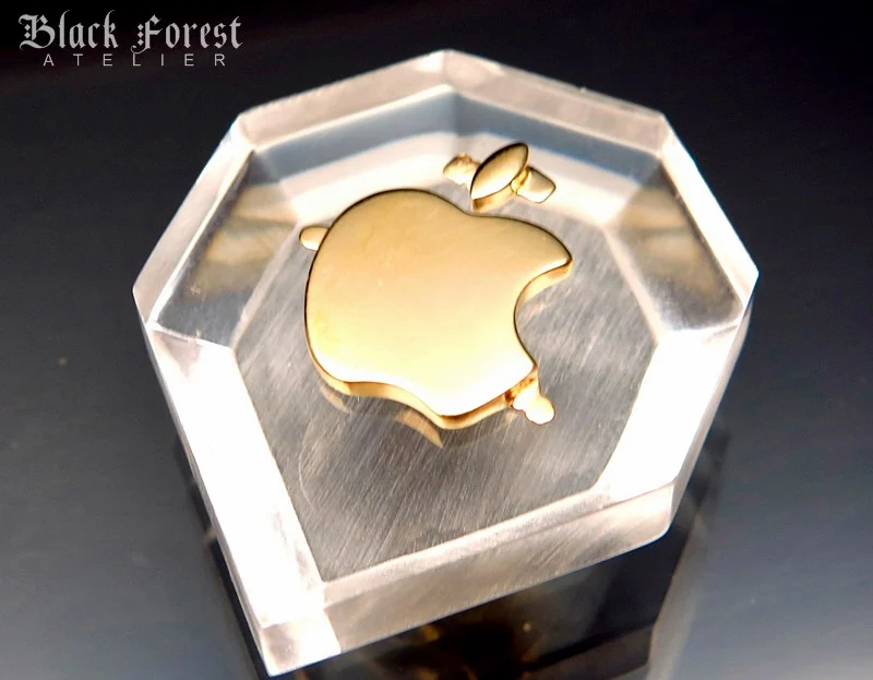 Aufkleber aus echtem Kalbsleder für iPhone X DLX, kompatibel mit iPhone 8/7/6/5 Plus, inkl. Apple-Logo aus Sterlingsilber 925 – Bild 3