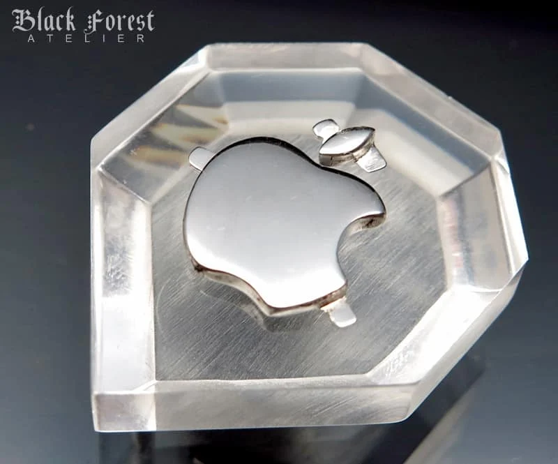 Aufkleber aus echtem Kalbsleder für iPhone X DLX, kompatibel mit iPhone 8/7/6/5 Plus, inkl. Apple-Logo aus Sterlingsilber 925 – Bild 6