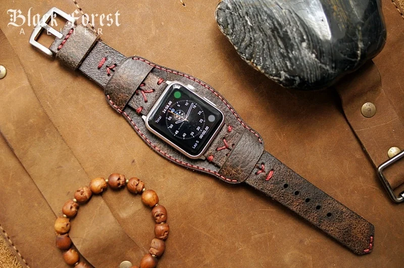 CUFF handgefertigt Leder Uhrenarmband incl. Lugs Adapter für Apple Watch (oder Apple Watch Sport) 42mm oder 38mm