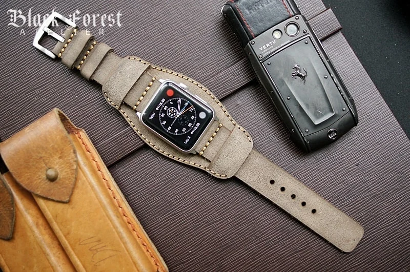 CUFF handgefertigt Leder Uhrenarmband incl. Lugs Adapter für Apple Watch (oder Apple Watch Sport) 42mm oder 38mm