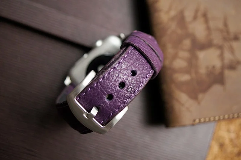 Handgefertigtes Uhrenarmband 4 aus Straußenbauchleder inkl. Bandadapter und Schließe für Apple Watch Serie 1 2 3 4 – Bild 3