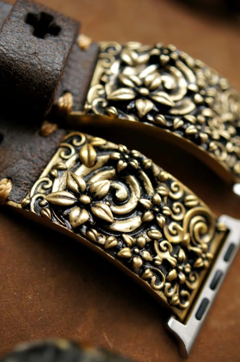 Sakura Bronze Anhänger Apple-Watch-Armband ( 2-teilig) für Panerai oder Apple Watch Serie 1,2,3,4,5,6,7,SE – Bild 8