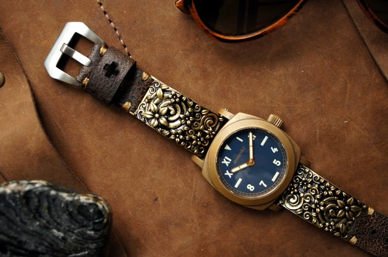 Sakura Bronze Anhänger Apple-Watch-Armband ( 2-teilig) für Panerai oder Apple Watch Serie 1,2,3,4,5,6,7,SE – Bild 10
