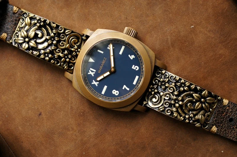 Sakura Bronze Anhänger Apple-Watch-Armband ( 2-teilig) für Panerai oder Apple Watch Serie 1,2,3,4,5,6,7,SE – Bild 7