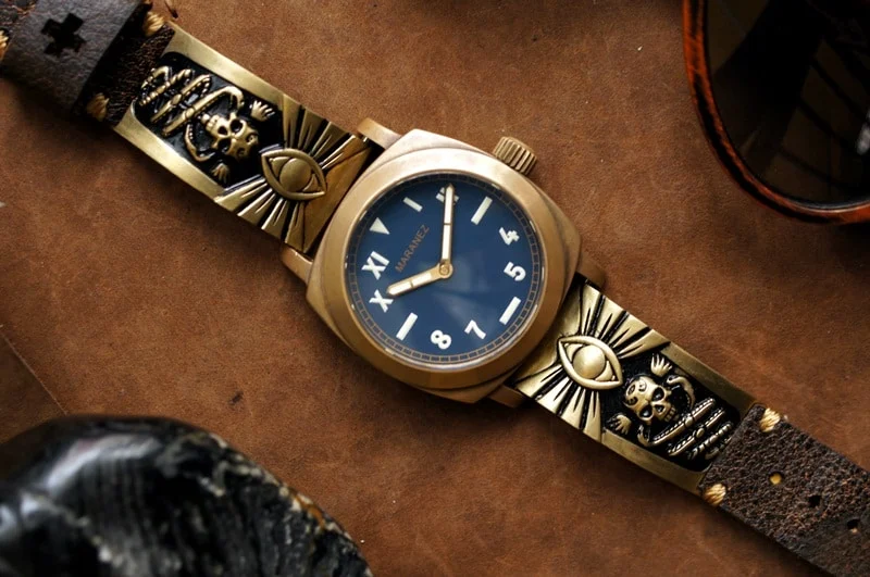 Skull Eyes Bronze Pendants Strap ( 2pieces) for Panerai or Apple Watch 1 2 3 – image 6