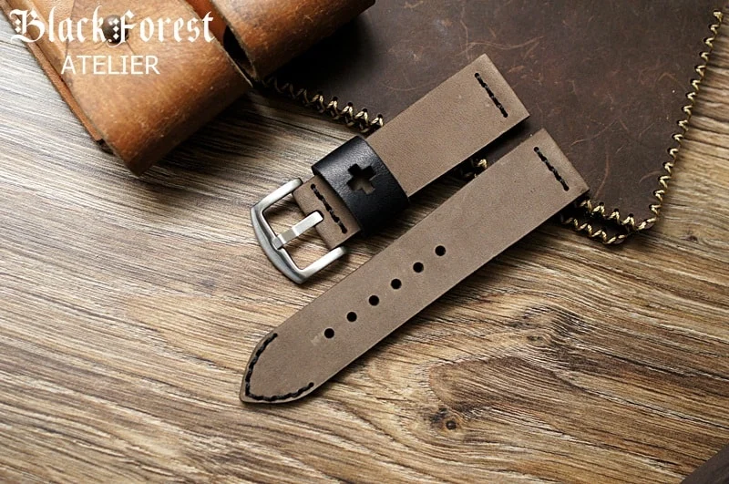 AWBF03-D3 handgefertigt Vintage Leder Uhrenarmband incl. Lugs Adapter für Apple Watch 1 Serie und 2 Serie (oder Apple Watch Sport) 42mm oder 38mm