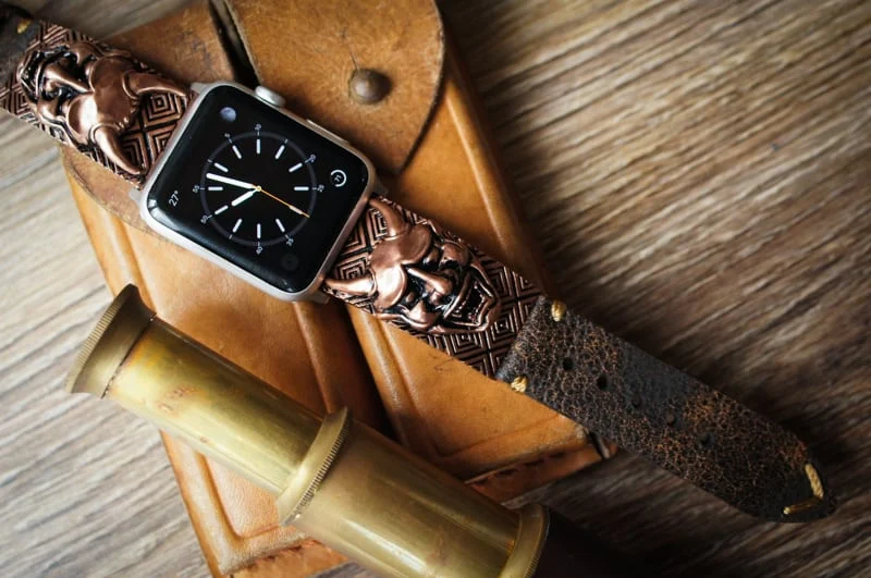 Hanya Pink Bronze Pendants Strap ( 2pieces) for Panerai or Apple Watch 1 and 2 – image 4
