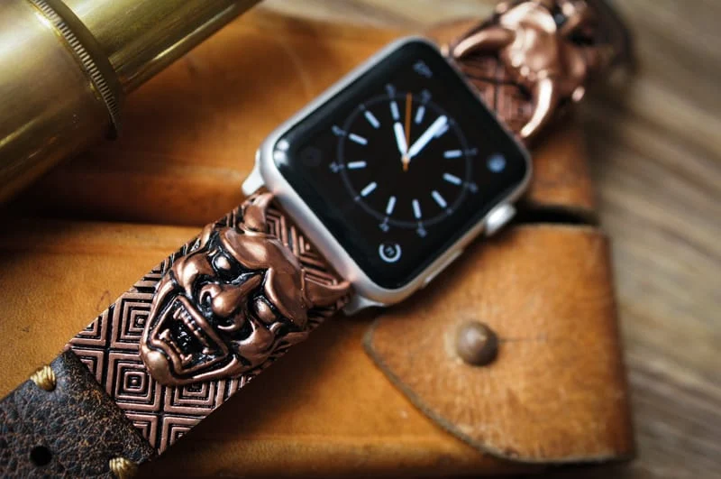 Hanya Pink Bronze Pendants Strap ( 2pieces) for Panerai or Apple Watch 1 and 2 – image 3