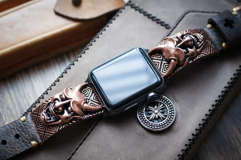 Hanya Pink Bronze Pendants Strap ( 2pieces) for Panerai or Apple Watch 1 and 2 – image 5