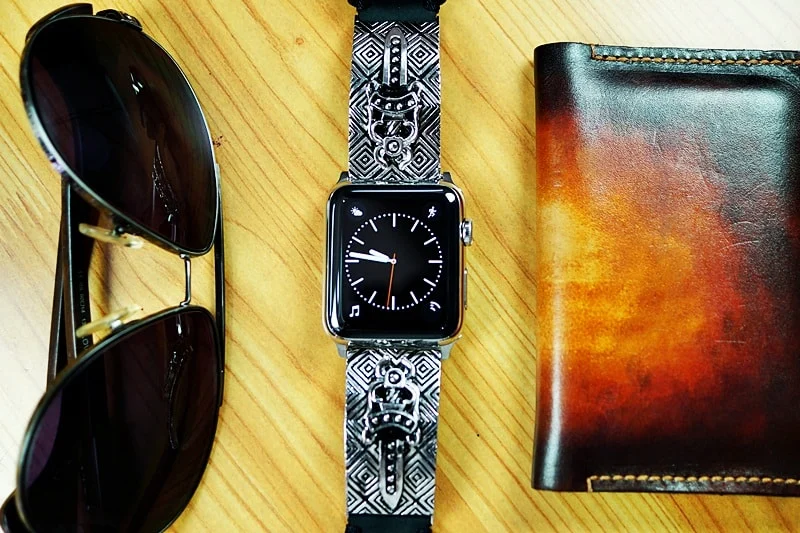 Special Edition Sword Pendants Apple Watch Strap Band (Silver Plated , Yellow Bronze, Pink Bronze ) for Series 123456 SE, 38/40mm or 42/44mm , Panerai, Seiko , Rolex – image 6