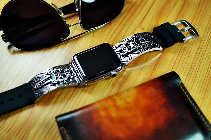 Special Edition Sword Pendants Apple Watch Strap Band (Silver Plated , Yellow Bronze, Pink Bronze ) for Series 123456 SE, 38/40mm or 42/44mm , Panerai, Seiko , Rolex