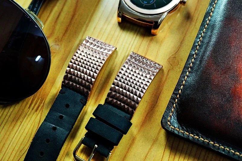 Spike Pendants Apple Watch Strap Band (Silver Plated , Yellow Bronze, Pink Bronze ) for Series 1 and 2 , 38mm or 42mm , Panerai, Seiko , Rolex – image 3