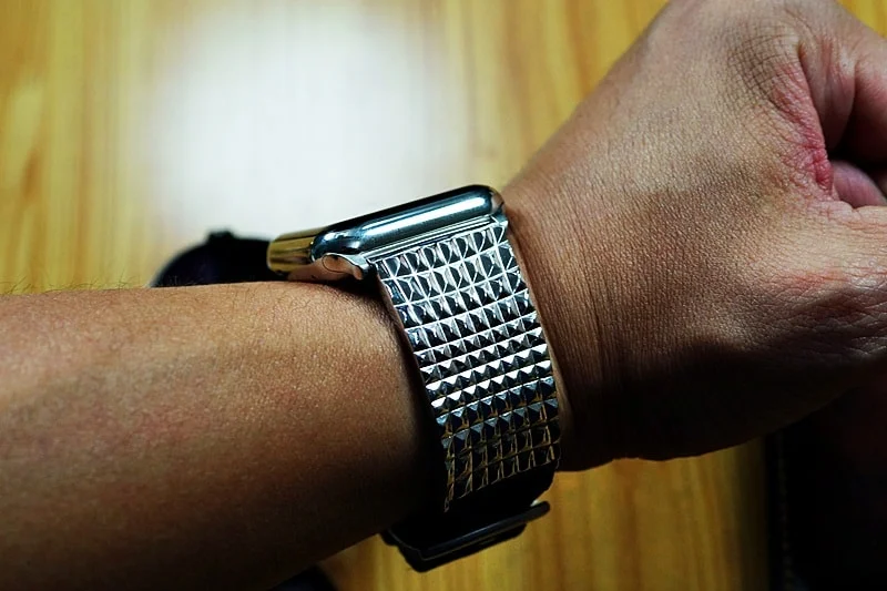 Spike Pendants Apple Watch Strap Band (Silver Plated , Yellow Bronze, Pink Bronze ) for Series 123456 SE , 38mm or 42mm , Panerai, Seiko , Rolex – image 9