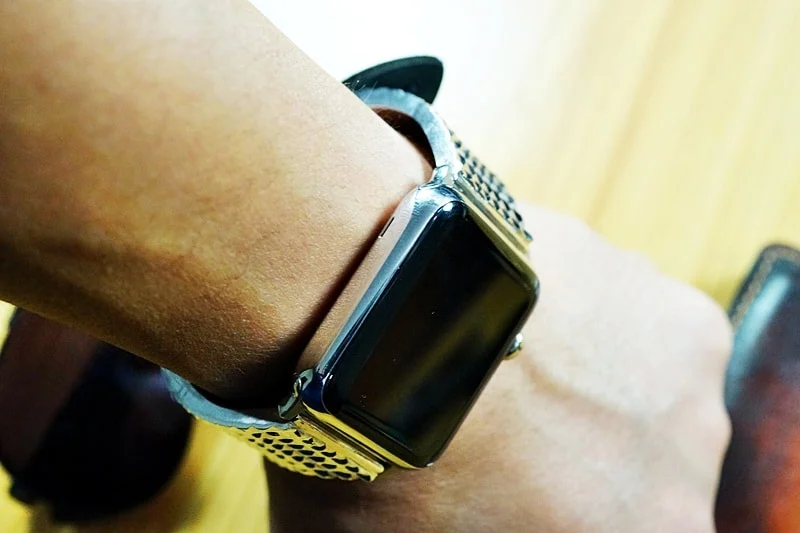 Spike Pendants Apple Watch Strap Band (Silver Plated , Yellow Bronze, Pink Bronze ) for Series 123456 SE , 38mm or 42mm , Panerai, Seiko , Rolex – image 4