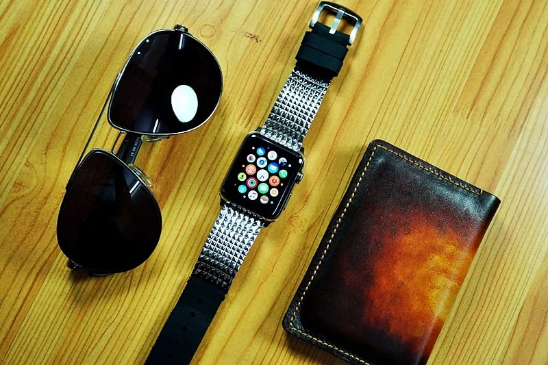 Spike Pendants Apple Watch Strap Band (Silver Plated , Yellow Bronze, Pink Bronze ) for Series 123456 SE , 38mm or 42mm , Panerai, Seiko , Rolex – image 3