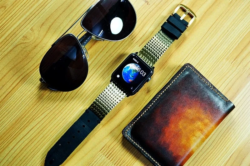 Spike Pendants Apple Watch Strap Band (Silver Plated , Yellow Bronze, Pink Bronze ) for Series 123456 SE , 38mm or 42mm , Panerai, Seiko , Rolex – image 6