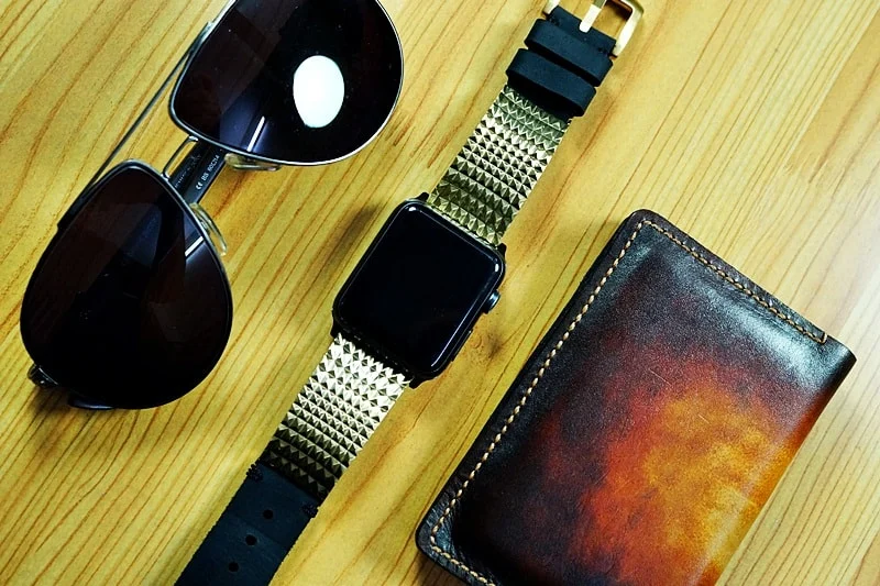 Spike Pendants Apple Watch Strap Band (Silver Plated , Yellow Bronze, Pink Bronze ) for Series 123456 SE , 38mm or 42mm , Panerai, Seiko , Rolex – image 7