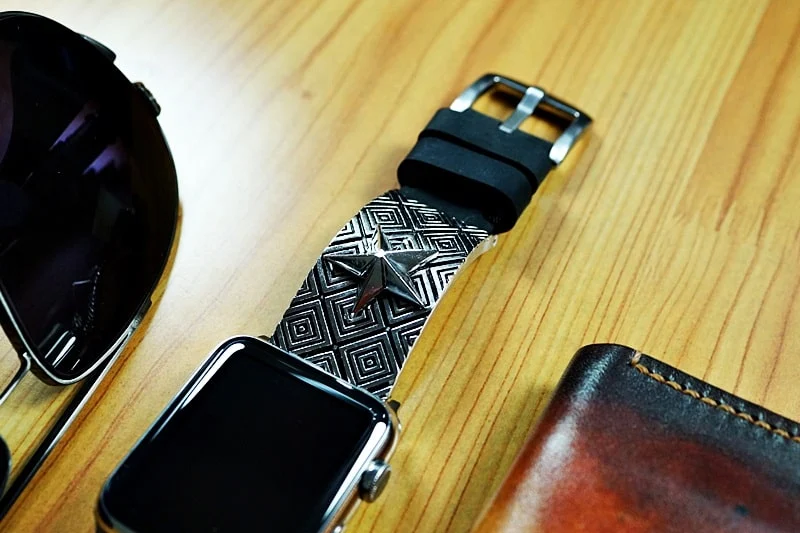 Apple-Watch-Armband mit Glücksstern-Anhänger (versilbert, gelbe Bronze, rosafarbene Bronze) für Serie 123456 SE, 38/40mm oder 42/44mm, Panerai, Seiko, Rolex – Bild 5