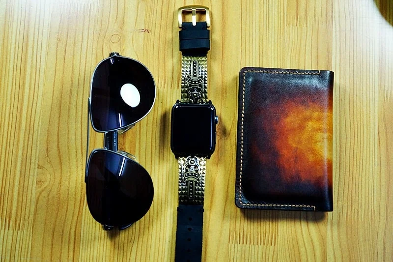 Apple-Watch-Armband mit Schwert-Anhänger (versilbert, gelbe Bronze, rosafarbene Bronze) für Serie 123456 SE, 38/40mm oder 42/44mm, Panerai, Seiko, Rolex – Bild 8