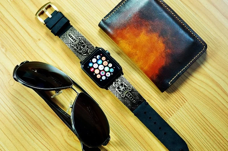 Special Edition Sword Pendants Apple Watch Strap Band (Silver Plated , Yellow Bronze, Pink Bronze ) for Series 123456 SE, 38/40mm or 42/44mm , Panerai, Seiko , Rolex