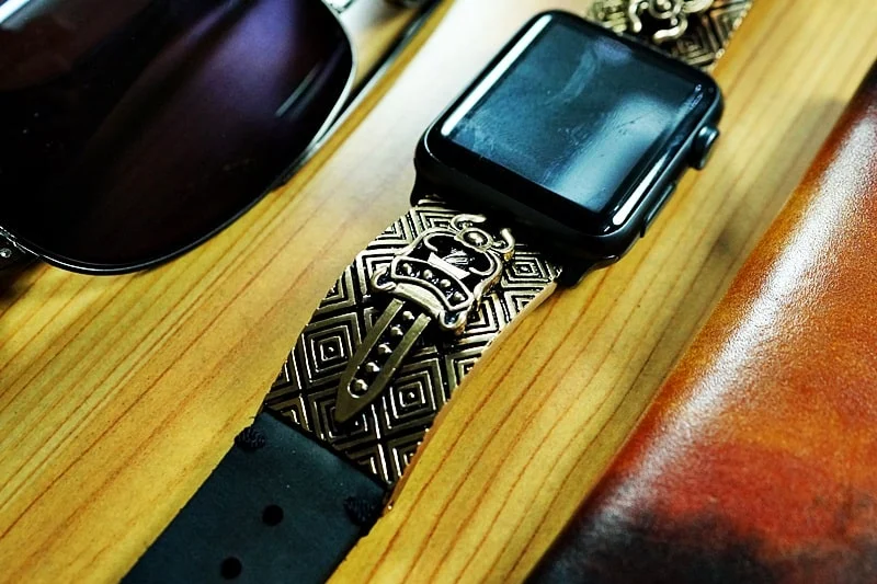 Special Edition Sword Pendants Apple Watch Strap Band (Silver Plated , Yellow Bronze, Pink Bronze ) for Series 123456 SE, 38/40mm or 42/44mm , Panerai, Seiko , Rolex – image 3