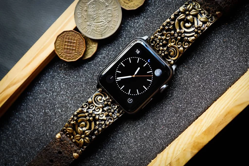 Sakura Yellow Bronze Pendants Strap ( 2pieces) for Panerai or Apple Watch 123456 SE. – image 5
