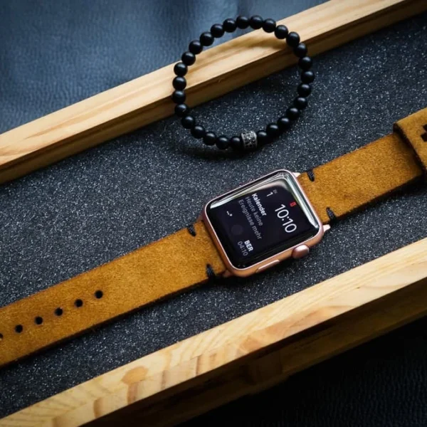 AWBF015-DLV handgefertigt Vintage Leder Uhrenarmband für Apple Watch Serie 1,2,3,4,5,6,7,8,Ultra,SE Uhrenarmband Band