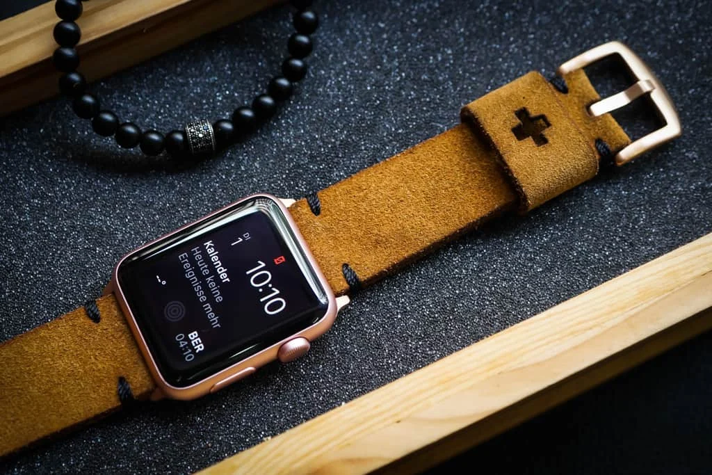 AWBF015-DLV handgefertigt Vintage Leder Uhrenarmband für Apple Watch Serie 1,2,3,4,5,6,7,8,Ultra,SE Uhrenarmband Band – Bild 2