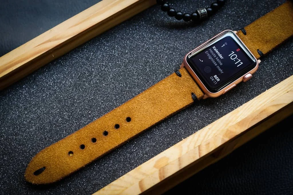 AWBF015-DLV handgefertigt Vintage Leder Uhrenarmband für Apple Watch Serie 1,2,3,4,5,6,7,8,Ultra,SE Uhrenarmband Band – Bild 5