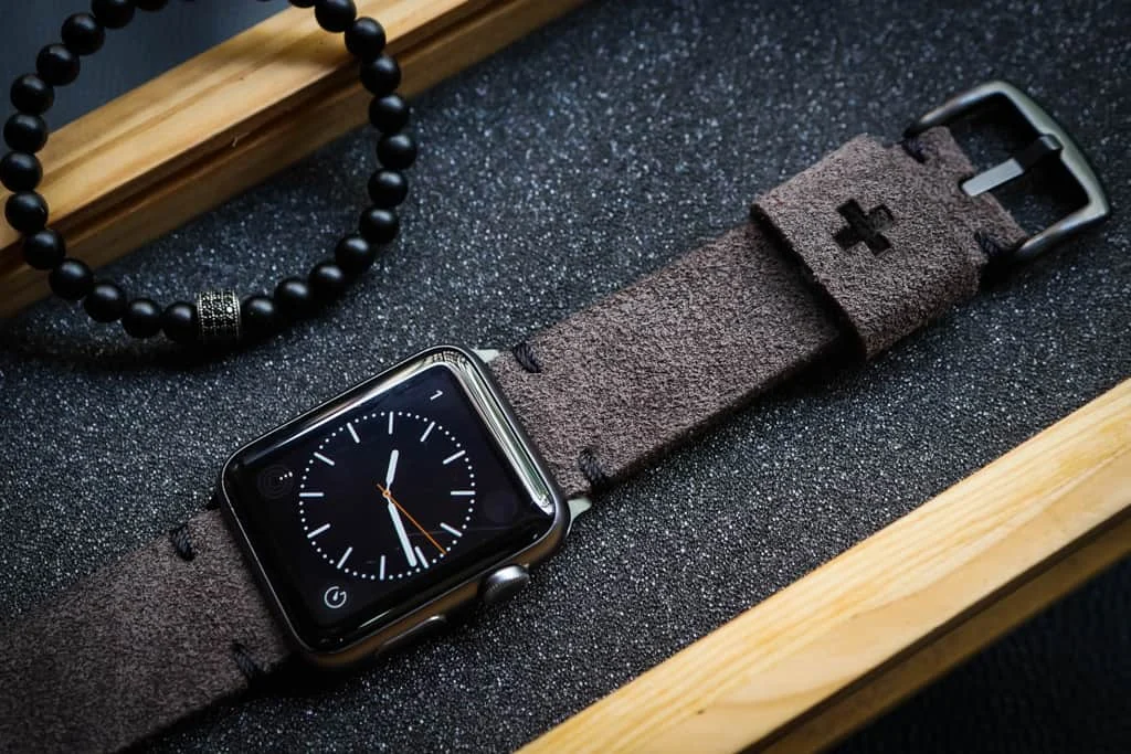 AWBF015-DLX handgefertigt Vintage Leder Uhrenarmband für Apple Watch Serie 1,2,3,4,5,6,7,8,Ultra,SE Uhrenarmband Band – Bild 2