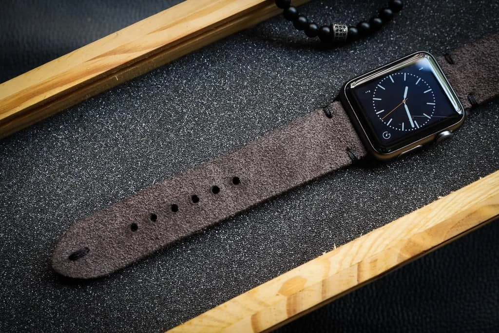 AWBF015-DLX handgefertigt Vintage Leder Uhrenarmband für Apple Watch Serie 1,2,3,4,5,6,7,8,Ultra,SE Uhrenarmband Band – Bild 4