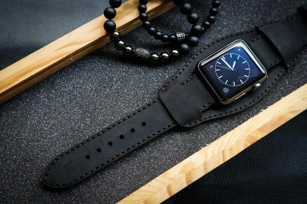 AWBF018-D123 Cuff handgefertigt Vintage Leder Uhrenarmband für Apple Watch Serie 1,2,3,4,5,6,7,8,Ultra,SE Uhrenarmband Band – Bild 3