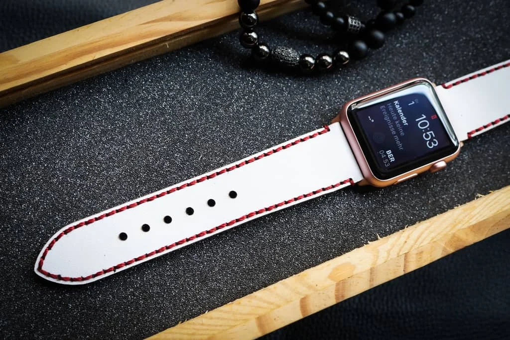 AWBF018-D91 handgefertigt Vintage Leder Uhrenarmband für Apple Watch Serie 1,2,3,4,5,6,7,8,Ultra,SE Uhrenarmband Band – Bild 4