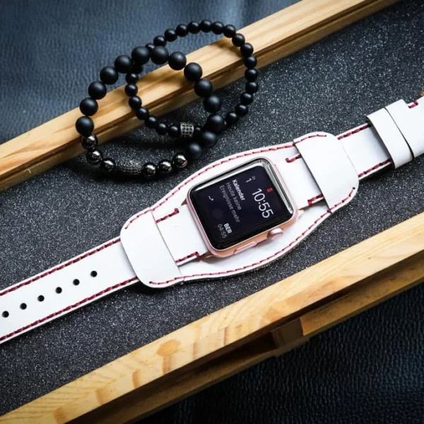 AWBF018-D91 Cuff handgefertigt Vintage Leder Uhrenarmband für Apple Watch Serie 1,2,3,4,5,6,7,8,Ultra,SE Uhrenarmband Band