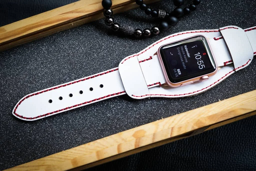 AWBF018-D91 Cuff handgefertigt Vintage Leder Uhrenarmband für Apple Watch Serie 1,2,3,4,5,6,7,8,Ultra,SE Uhrenarmband Band – Bild 3