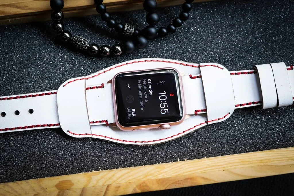 AWBF018-D91 Cuff handgefertigt Vintage Leder Uhrenarmband für Apple Watch Serie 1,2,3,4,5,6,7,8,Ultra,SE Uhrenarmband Band – Bild 4