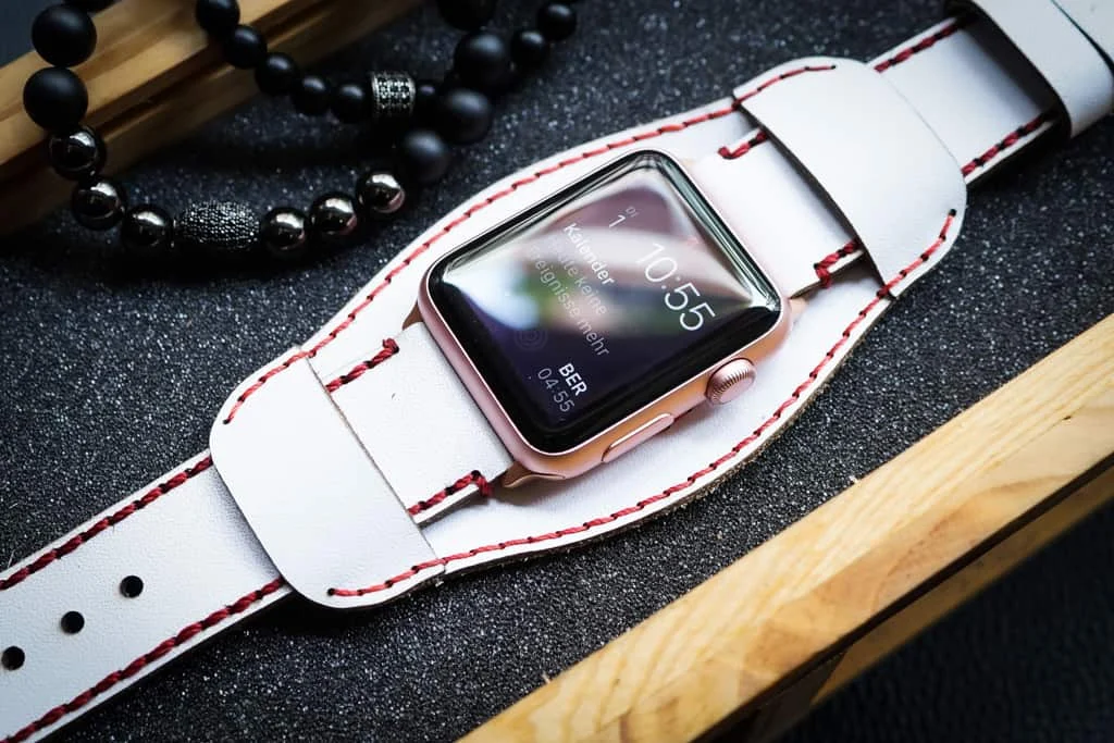 AWBF018-D91 Cuff handgefertigt Vintage Leder Uhrenarmband für Apple Watch Serie 1,2,3,4,5,6,7,8,Ultra,SE Uhrenarmband Band – Bild 5