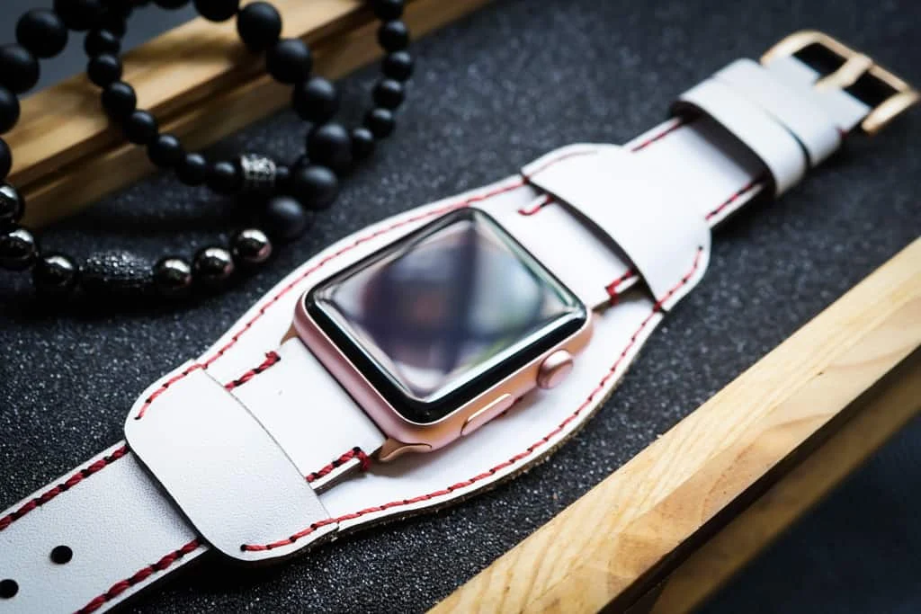 AWBF018-D91 Cuff handgefertigt Vintage Leder Uhrenarmband für Apple Watch Serie 1,2,3,4,5,6,7,8,Ultra,SE Uhrenarmband Band – Bild 6