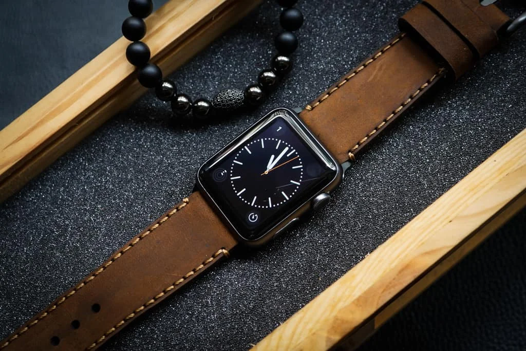 AWBF018-D5 handgefertigt Vintage Leder Uhrenarmband für Apple Watch Serie 1,2,3,4,5,6,7,8,Ultra,SE Uhrenarmband Band – Bild 5