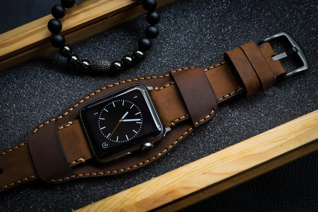 AWBF018-D5 Cuff handgefertigt Vintage Leder Uhrenarmband für Apple Watch Serie 1,2,3,4,5,6,7,8,Ultra,SE Uhrenarmband Band – Bild 2