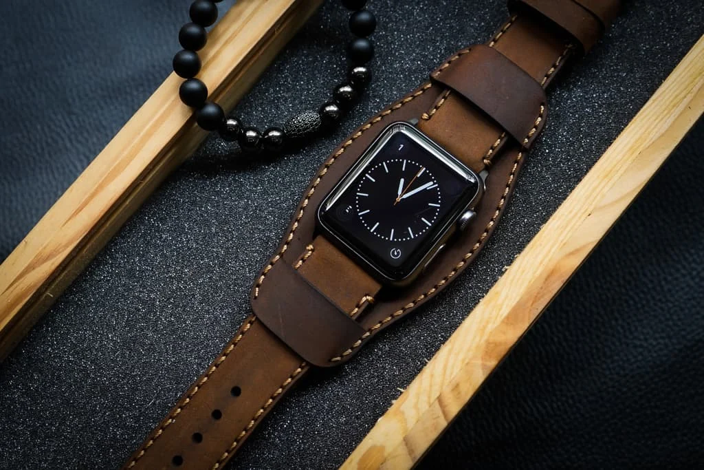 AWBF018-D5 Cuff handgefertigt Vintage Leder Uhrenarmband für Apple Watch Serie 1,2,3,4,5,6,7,8,Ultra,SE Uhrenarmband Band – Bild 6