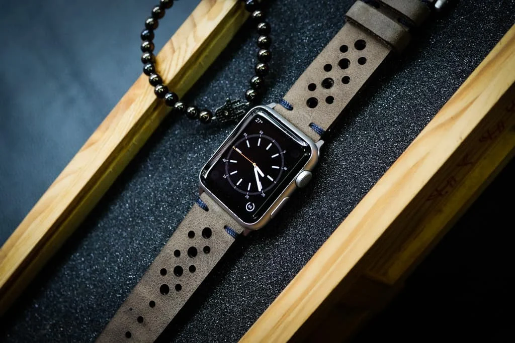 AWBF24-D3 handgefertigt Vintage Leder Uhrenarmband für Apple Watch Serie 1,2,3,4,5,6,7,8,Ultra,SE Uhrenarmband Band – Bild 5