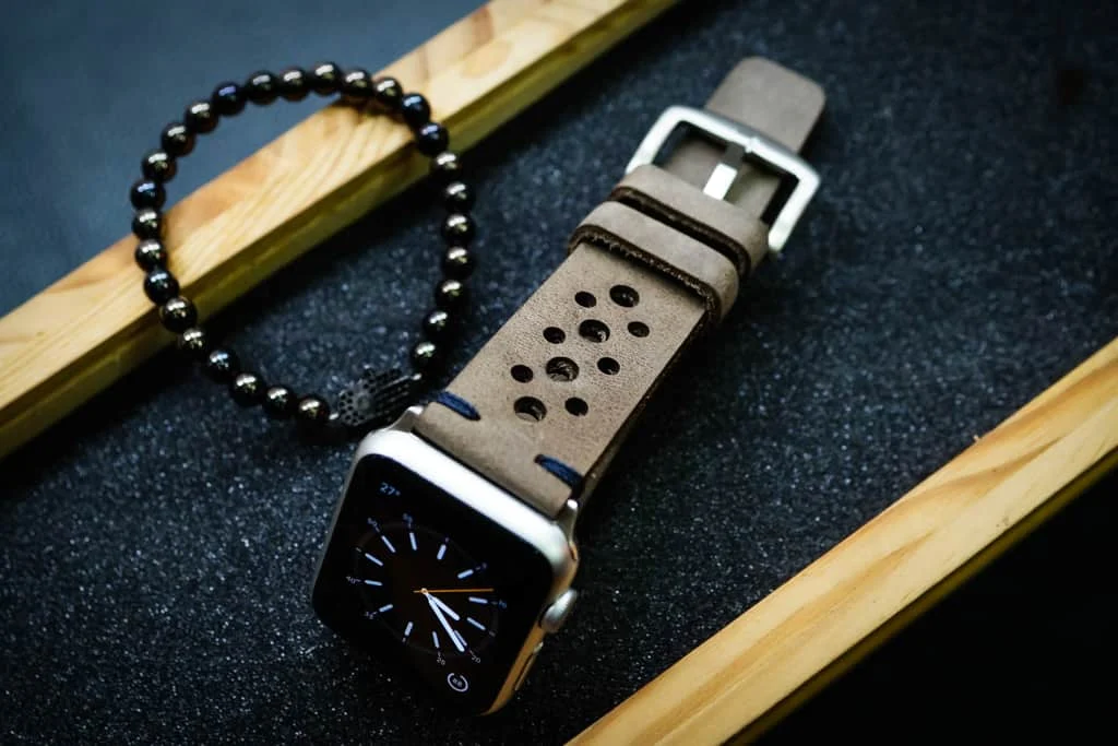 AWBF24-D3 handgefertigt Vintage Leder Uhrenarmband für Apple Watch Serie 1,2,3,4,5,6,7,8,Ultra,SE Uhrenarmband Band – Bild 7