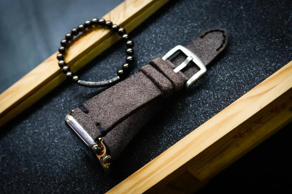 AWBF25-DLX Red handgefertigt Vintage Leder Uhrenarmband für Apple Watch Serie 1,2,3,4,5,6,7,8,Ultra,SE Uhrenarmband Band – Bild 6