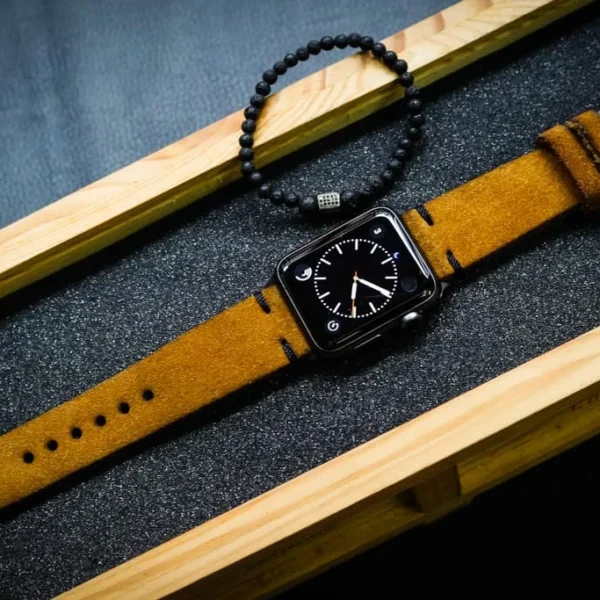 AWBF25-DLV handgefertigt Vintage Leder Uhrenarmband für Apple Watch Serie 1,2,3,4,5,6,7,8,Ultra,SE Uhrenarmband Band